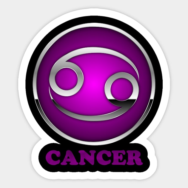 Cancer Zodiac Sign Sticker by PrintedDesigns